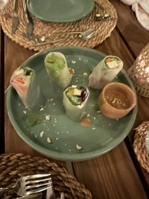 Summer rolls (vegan)  at Nicole's Greenhouse in Hurghada