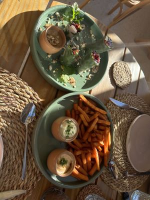 Sushi rolls and sweet potato fries.  at Nicole's Greenhouse in Hurghada