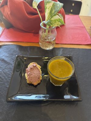 Paté canapé   at Vegetariana in Buenos Aires