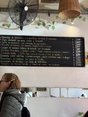 Menú boards  at Vegetariana in Buenos Aires