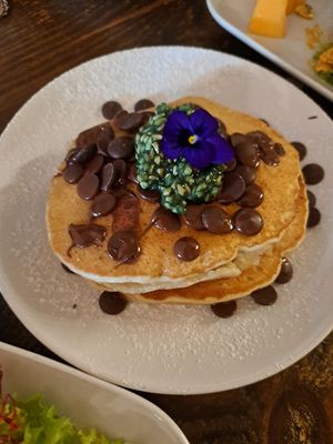 Vegan pannenkoekjes at Texas Coffee House Mons in Mons
