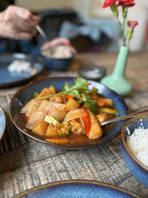 Sweet and sour   at Baanrai Thai Cafe and Restaurant in Wetherby