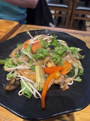 Vege and Tofu Pad See Eew - ask for no egg (not on vegan menu) - really good  at Baanrai Thai Cafe and Restaurant in Wetherby
