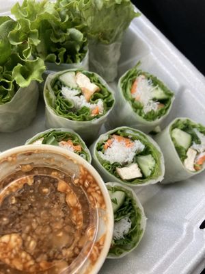 Summer rolls and (delish) sauce at Chaang Thai in Morgantown