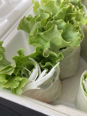 Fancy summer roll end pieces  at Chaang Thai in Morgantown