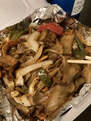 Pad Kee Mao with wide noodles (so good) at Chaang Thai in Morgantown