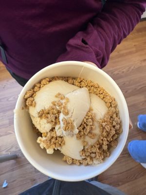 Maple with maple sprinkles  at Woodstock Scoops in Woodstock