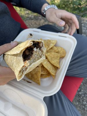 Jerk burrito  at Tastebuds in Willits