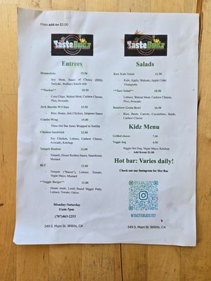  at Tastebuds in Willits