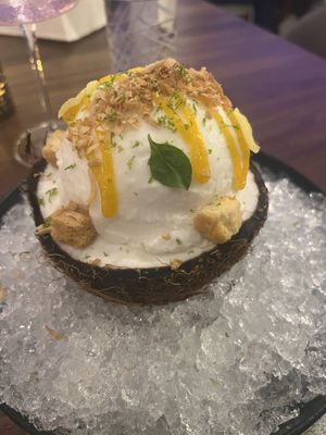 Vegan Coconut Three Ways  at Hell's Kitchen in Ledyard