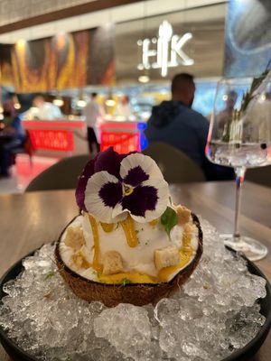 Coconut dessert  at Hell's Kitchen in Ledyard