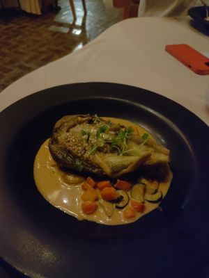 Vegan stuffed aubergine (not on the menu) at Alma in Samara