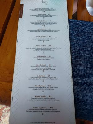 Vegetarian menu (Breakfast) at Alma in Samara