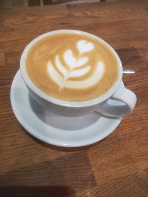 Big oat cappuccino at Ecocafe in Budapest