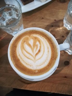 Small oatmilk latte at Ecocafe in Budapest