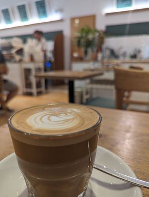 Oat flat white at Ecocafe in Budapest