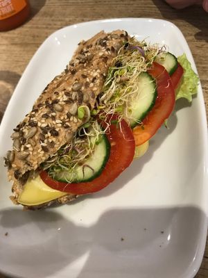 Vegan sandwich  at Ecocafe in Budapest