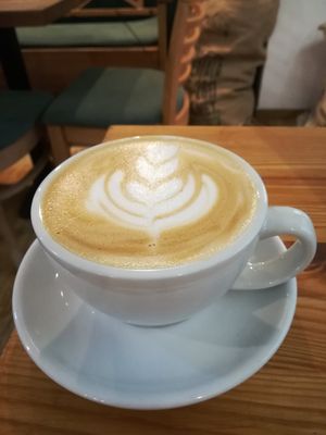 Oatmylk latte at Ecocafe in Budapest