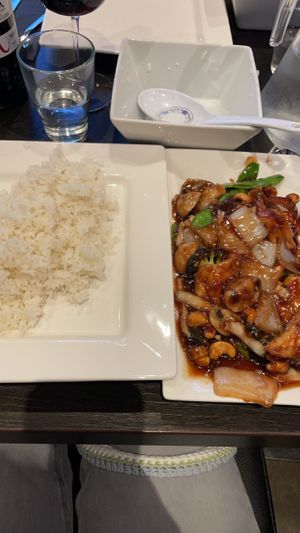 Tofu in yellow bean sauce with boiled rice . If you like umami flavours this is the one for you , divine   at Chy Liverpool City Centre in Liverpool