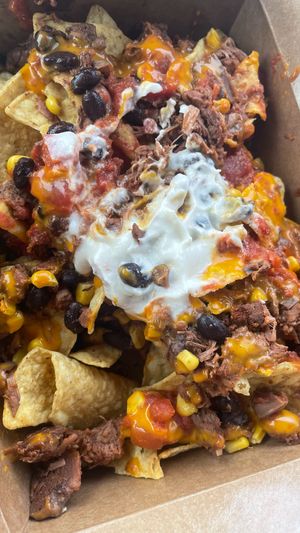 Vegan jackfruit nachos at Crystal's Zen and Juice in Jackson