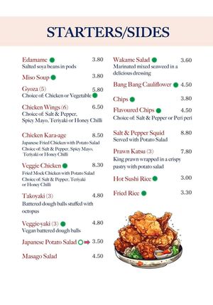 Menu 4 at Catsu  in Wigan