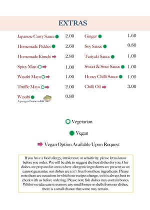 Menu 5 at Catsu  in Wigan