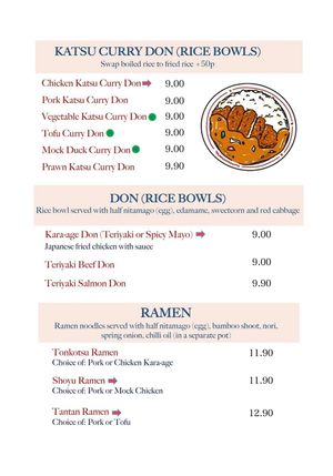 Menu 8 at Catsu  in Wigan