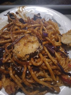 The vegan katsu vegetables on udon noodles 🤤 at Catsu  in Wigan