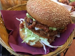 vegan chilli cheese burger at Two-Bit Villains in Adelaide