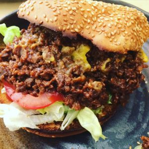 Sloppy joe at Two-Bit Villains in Adelaide