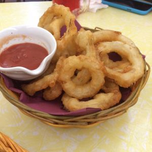 Onion rings at Two-Bit Villains in Adelaide