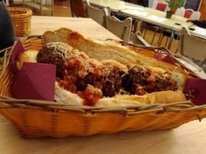 Vegan meatball sub at Two-Bit Villains in Adelaide