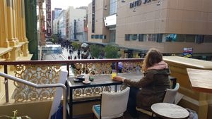 View from the balcony at Two-Bit Villains in Adelaide