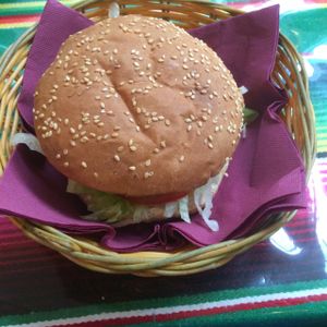 Veggie burger at Two-Bit Villains in Adelaide