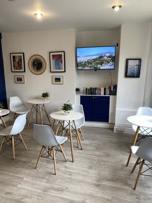 Seating   at Greek Artisan Pastries in Edinburgh