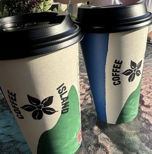 Nice lattes   at Coffee Island in Kos