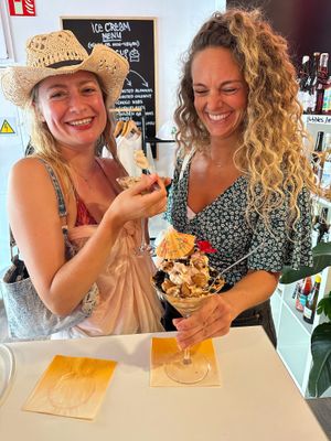 vegan soft serve ice cream  at Pussy Galore  in Costa De Caparica