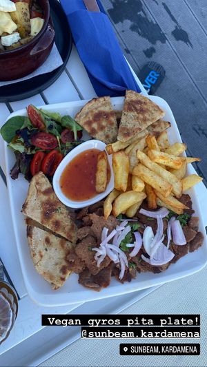 Vegan gyros   at Sun Beam in Kos