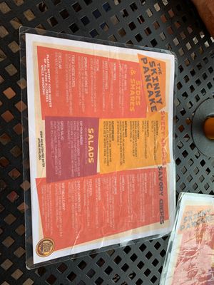 Menu as of July 2021 at Skinny Pancake in Burlington