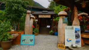 Entrance to La Trattoria at La Trattoria Italiana in Madeira Park