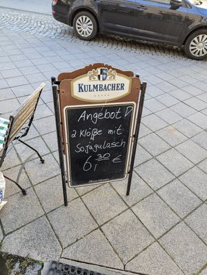 Angebot (Soja gulasch ist immer im Angebot) at Kloßinsel in Jena