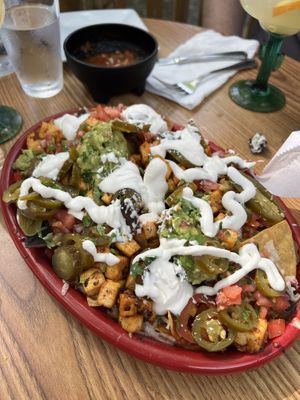 Veganized nachos   at The Bear Cantina in Woodstock