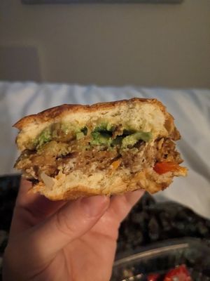 Vegan burger at Gahan House - Hub City in Moncton