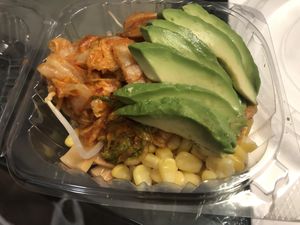 Bamboo shoots, bean sprouts, corn , and avocado   at Yayoi Ramen in Carle Place