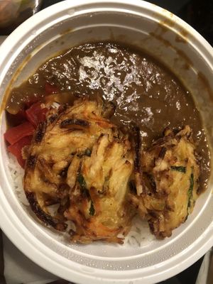 Vegetable Kakiage Curry Donburi  at Yayoi Ramen in Carle Place