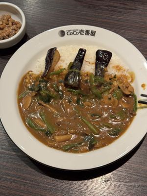 Yummy katsu curry & veggies  at CoCo Ichibanya - Imadegawa in Kyoto