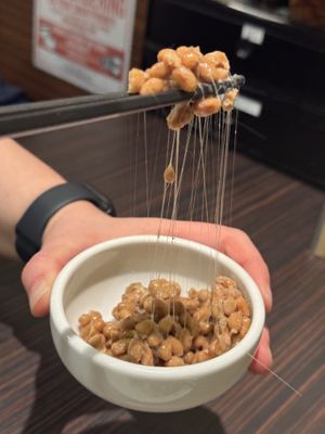 Natto in action! 🤣  at CoCo Ichibanya - Imadegawa in Kyoto