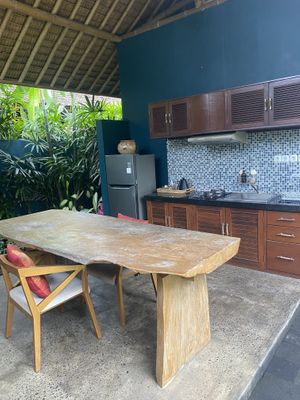 Our private outdoor space   at Joyously Raw Villas in Ubud