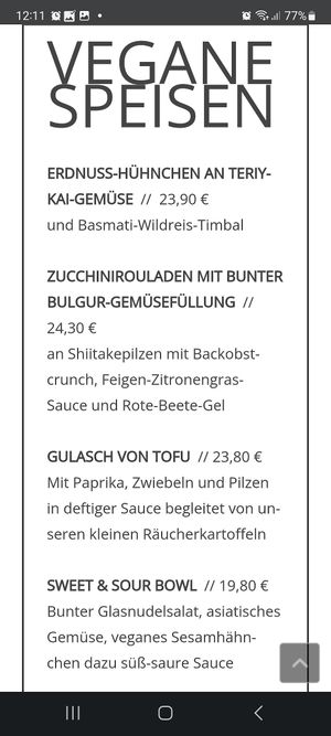 Website menu at Carl Steakmann in Juist