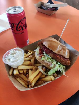 Chicken burger at The Saucy Cow in Cork